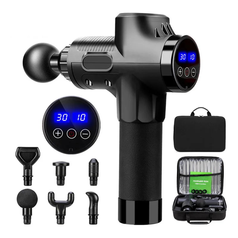 Pistol de Masaj Fascial – Aparat Electric cu Percuție pentru Relaxare Musculară & Recuperare