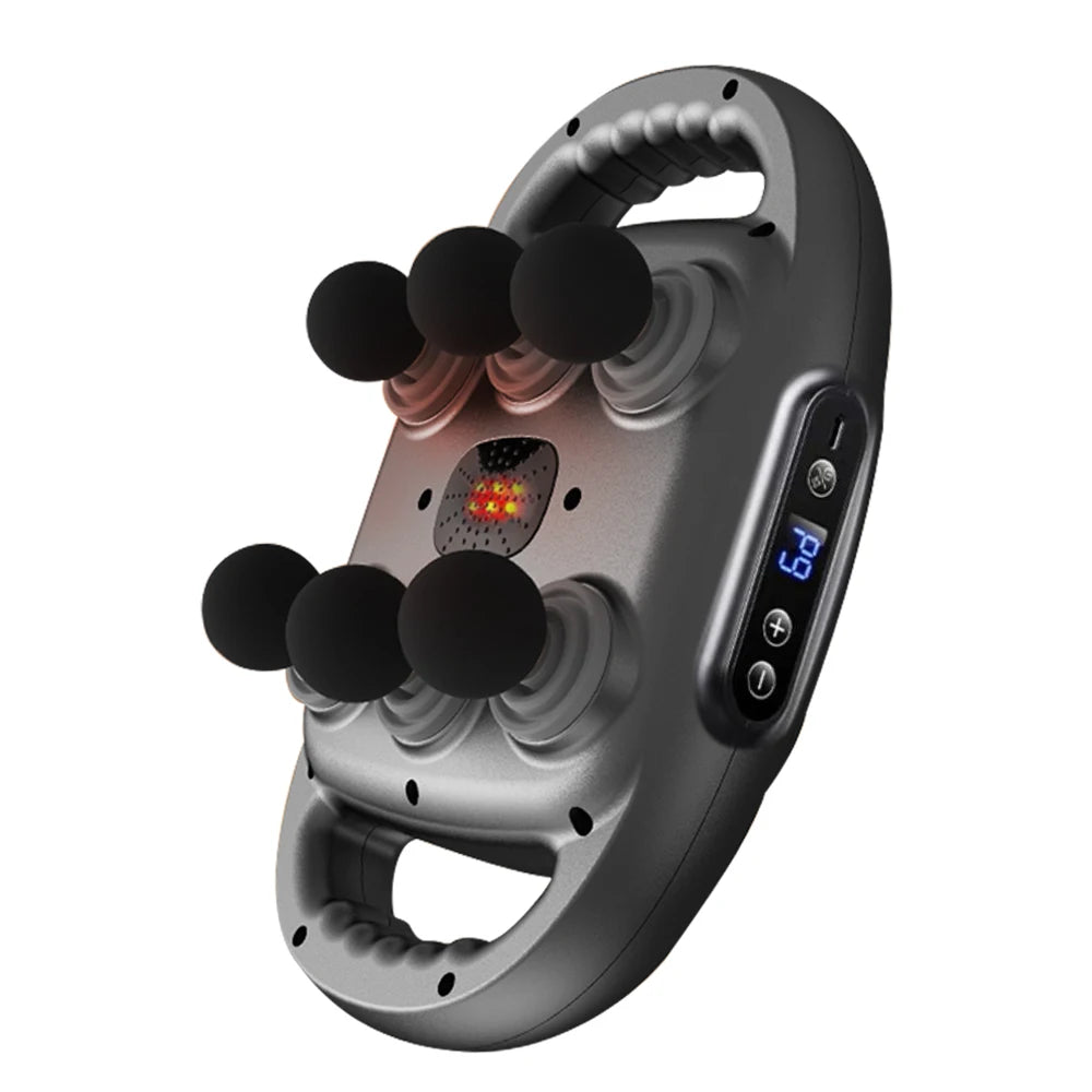 Muscle Massager - High Frequency 6-Head Professional Massage Gun for Back, Waist, Shoulder & Body, 9 Modes, 9 Intensity Levels