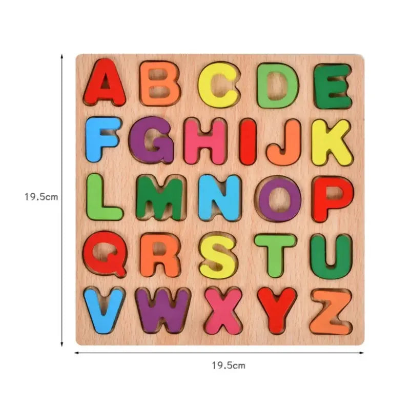 Colorful Alphabet & Number Wooden Puzzle - Educational Matching Game for Preschool Learning (Ages 3-12)
