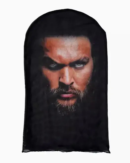 Mască Kanye imprimată 3D - Mască completă cu plasă elastică pentru cosplay, jocuri de rol și moda hip hop