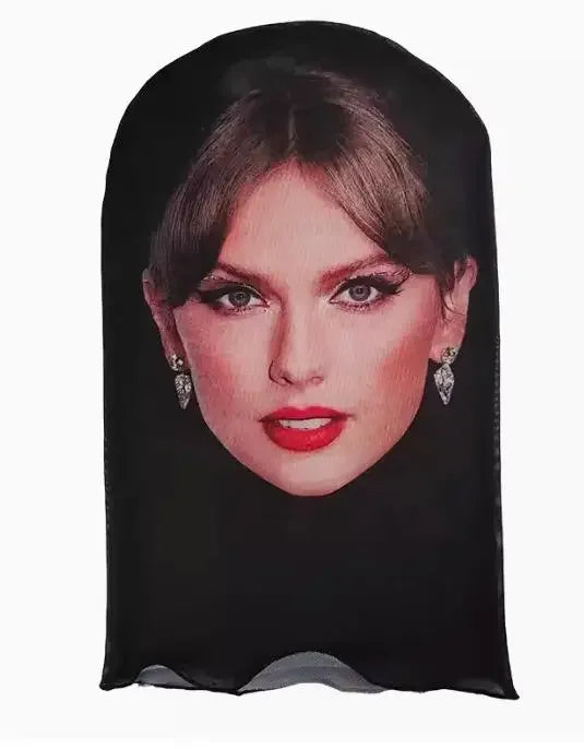 Mască Kanye imprimată 3D - Mască completă cu plasă elastică pentru cosplay, jocuri de rol și moda hip hop