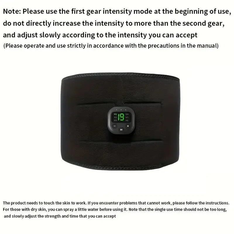 Centură de Masaj pentru Abdomen - Stimulator Muscular pentru Tonifiere | Slăbire, Fitness & Relaxare