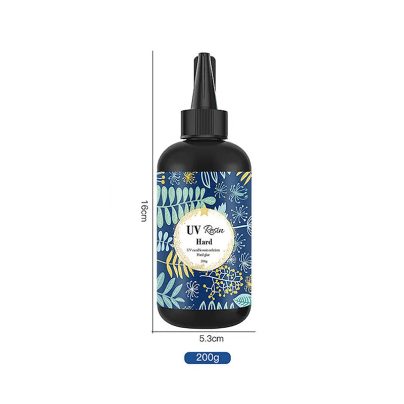 Crystal Clear UV Resin - Fast-Curing Hard Type UV Glue for DIY Jewelry Making, Craft Decoration, and Resin Art