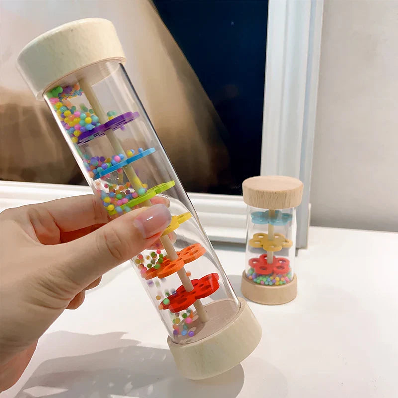 Rainbow Hourglass Rain Stick