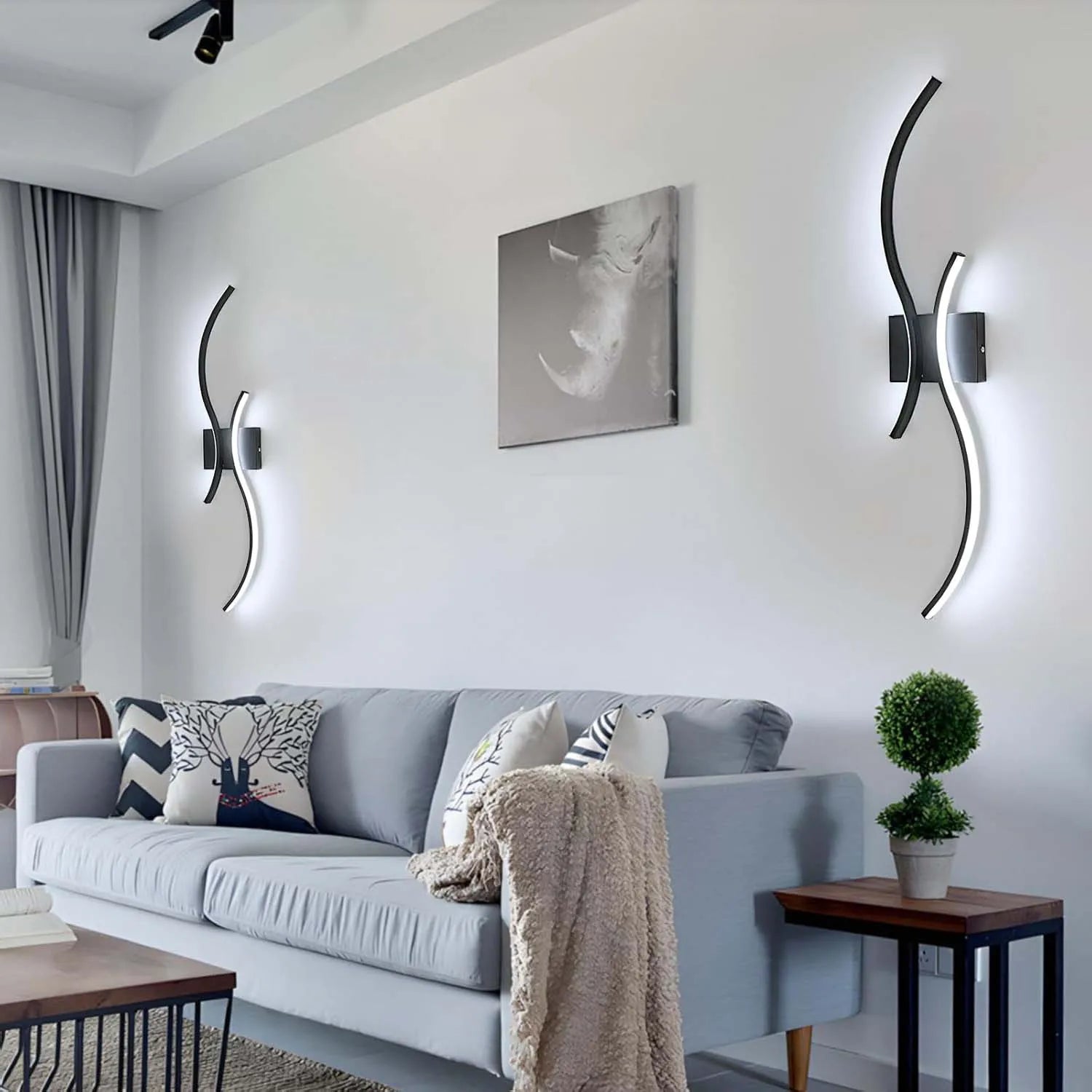 Lampă de perete LED modernă pentru interior, 27W, alb rece 6500K