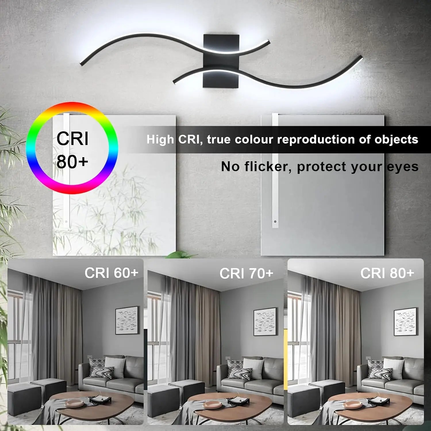 Lampă de perete LED modernă pentru interior, 27W, alb rece 6500K