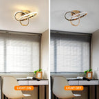 Lampă de tavan LED cu design curbat, lumină caldă, neutră sau rece, 220V