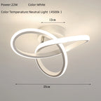 Lampă de tavan LED cu design curbat, lumină caldă, neutră sau rece, 220V