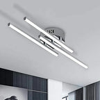 LED Ceiling Light 18W, Modern Silver Acrylic Aluminum, 6500K (Cool White)