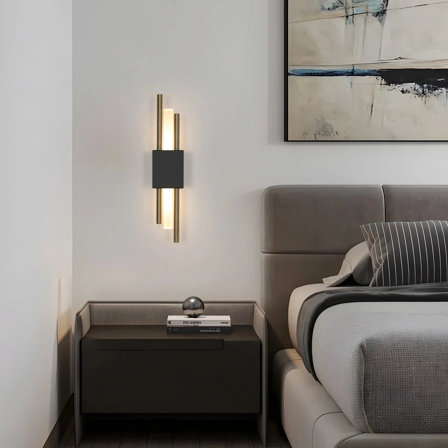 LED Wall Lights Indoor, 10W , Warm Light 3000K, Black Gold