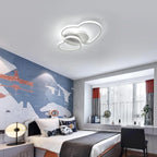 Dimmable 64W LED Ceiling Light Heart Shape, White Chandelier with Remote Control