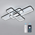 Dimmable LED Ceiling Light, 3-Square Design, Remote & App Controlled