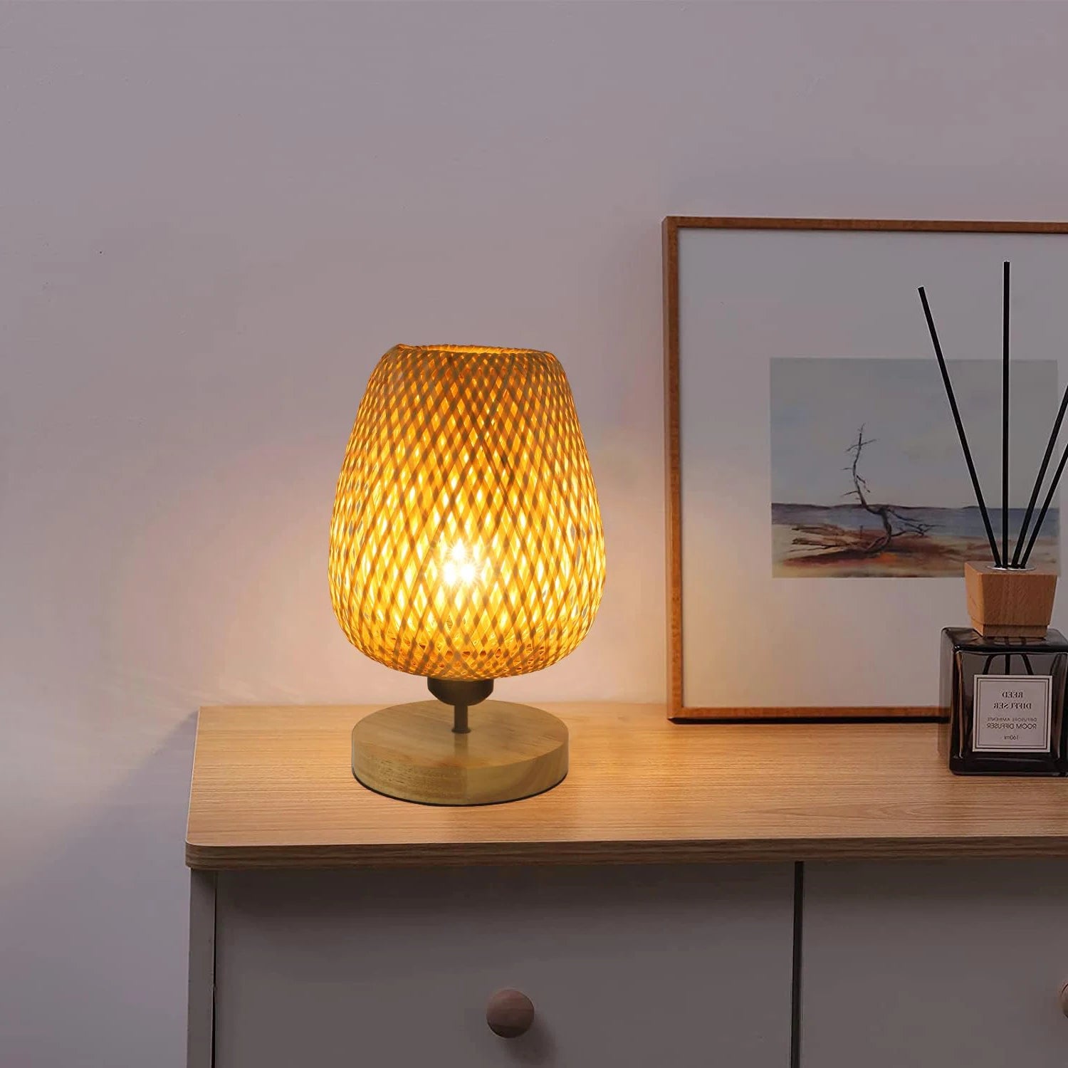 Modern LED Table Lamp, Bedside Lamp with Cable Switch, E27, No Bulb, Vintage Style