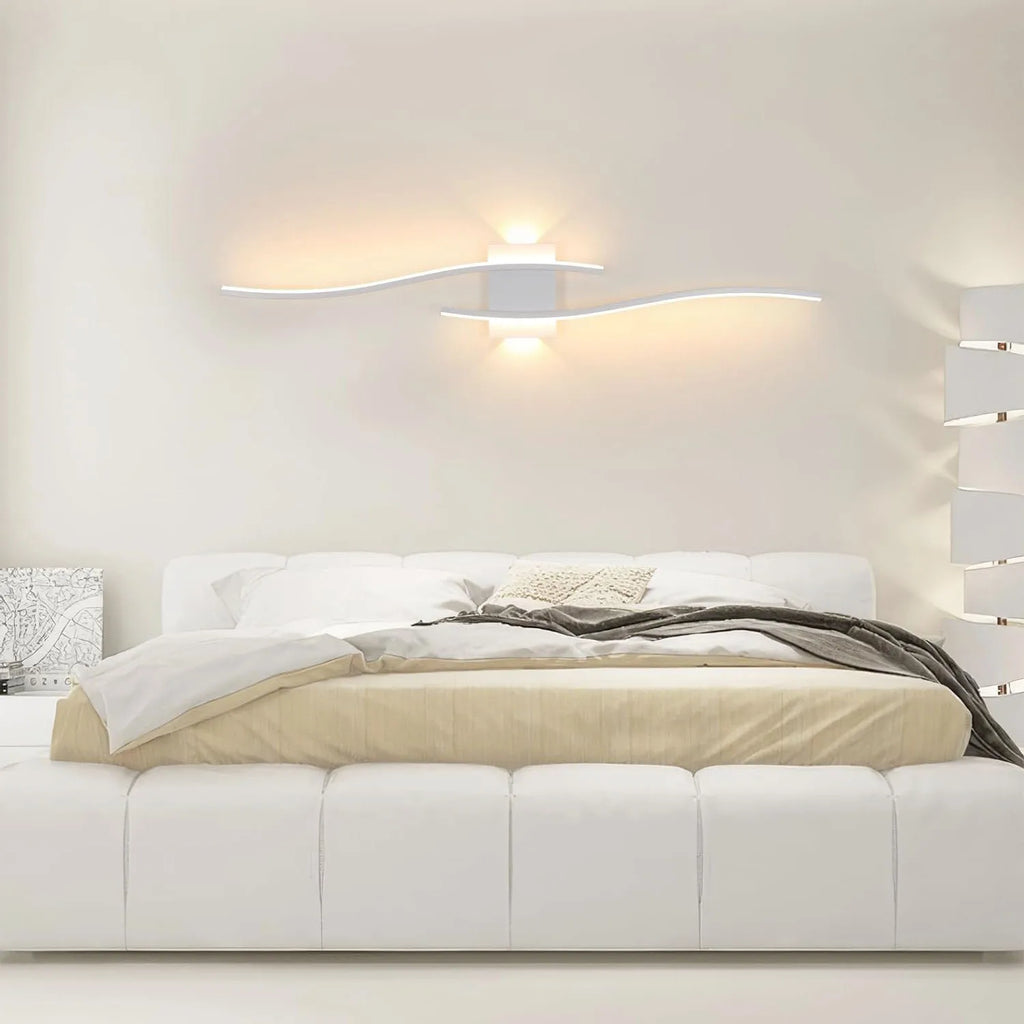 Aplica LED de interior 27W, design curbat, alb cald