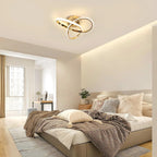 Lampă de tavan LED cu design curbat, lumină caldă, neutră sau rece, 220V