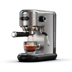 HiBREW 20 Bar Semi-Automatic Espresso Machine - Stainless Steel Coffee Maker for Espresso, Ground Coffee, and ESE Pods, Model H11 SR