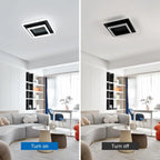 Lampă de tavan acrilică pătrată neagră 30W - 30CM