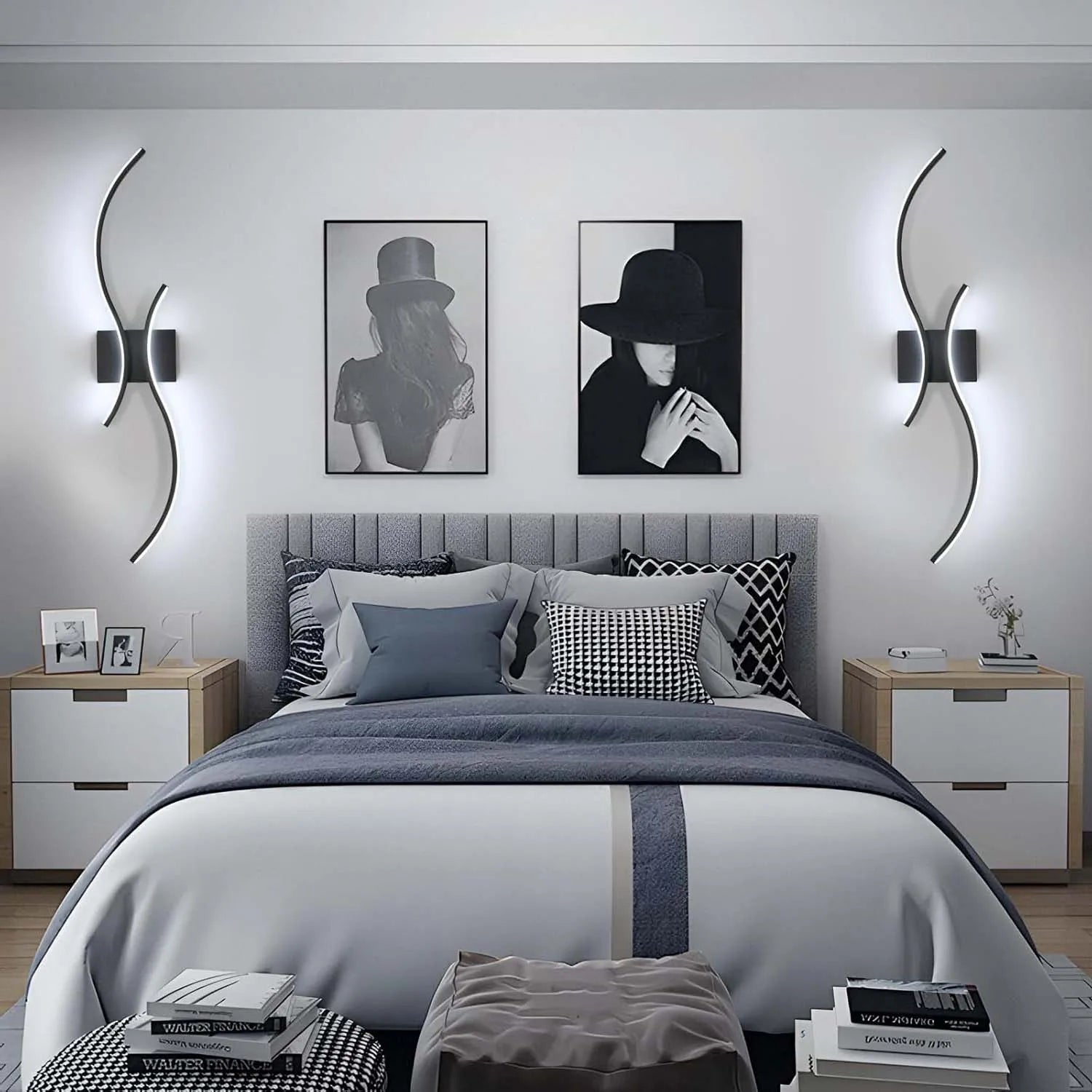 Lampă de perete LED modernă pentru interior, 27W, alb rece 6500K