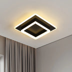 Lampă de tavan acrilică pătrată neagră 30W - 30CM