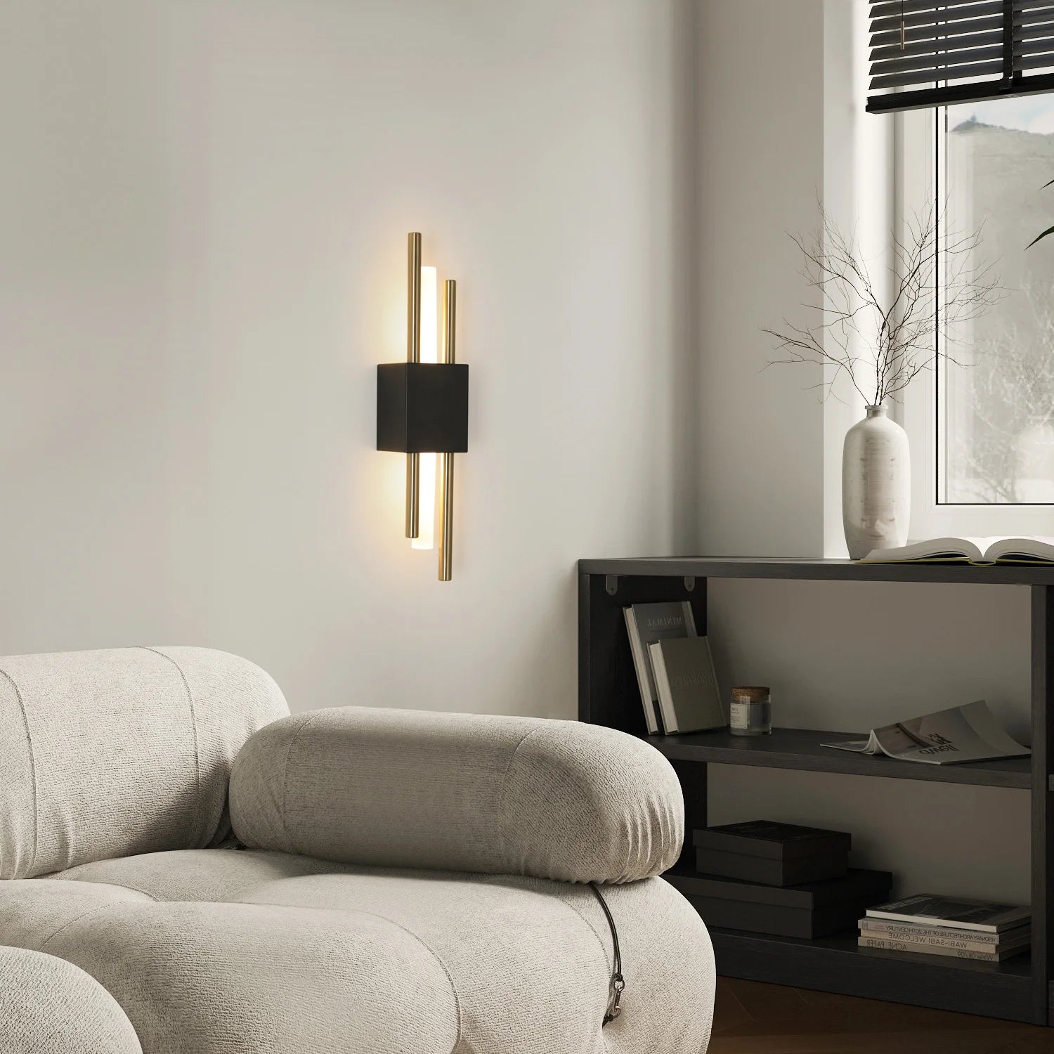 LED Wall Lights Indoor, 10W , Warm Light 3000K, Black Gold