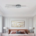 LED Ceiling Light 18W, Modern Silver Acrylic Aluminum, 6500K (Cool White)