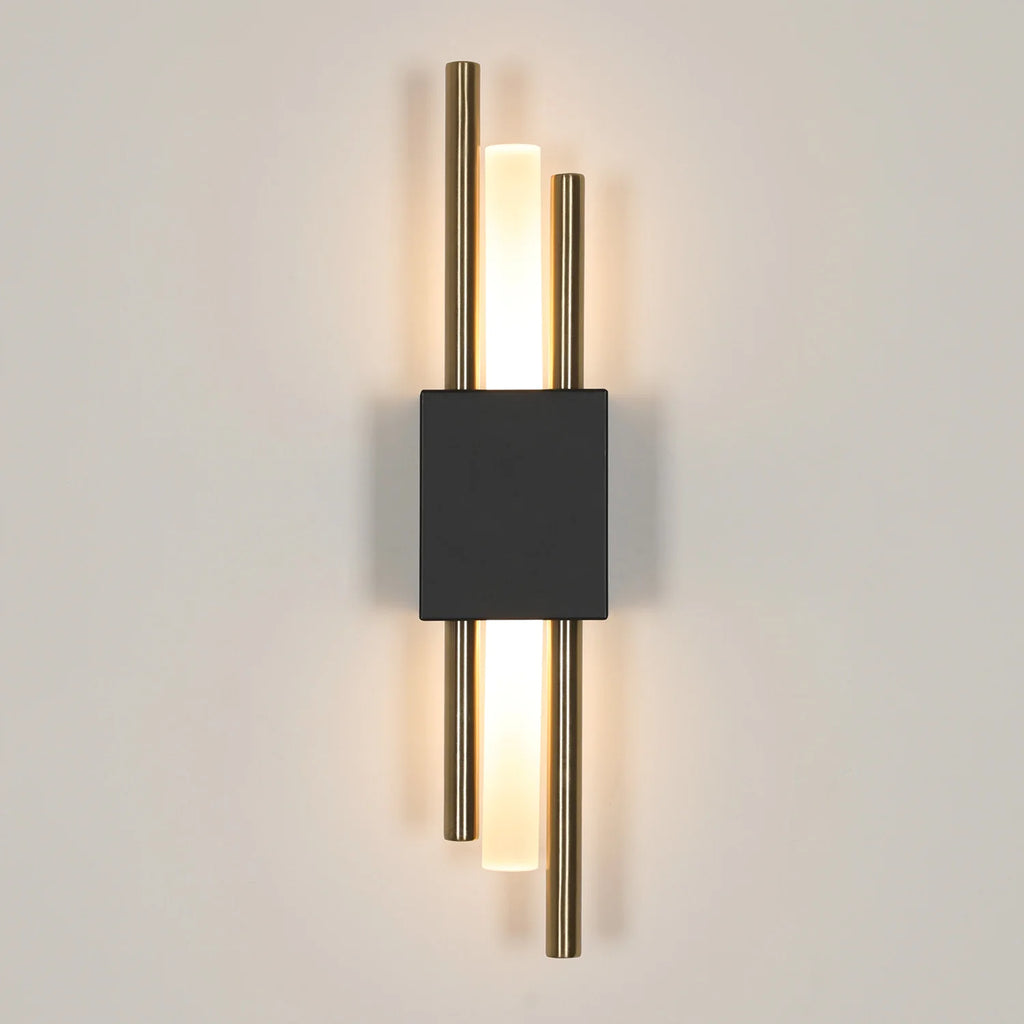 Aplice LED de interior, 10W, lumină caldă 3000K, negru-auriu