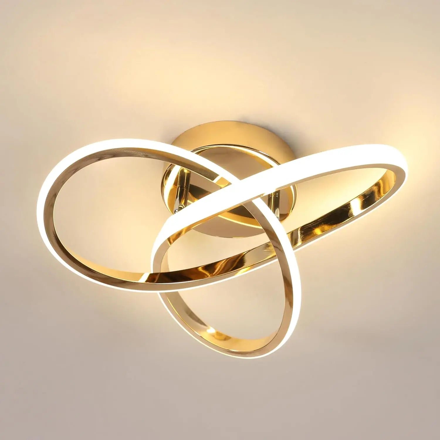 LED Ceiling Light with Curved Design, Warm, Neutral or Cool Light, 220V