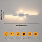 Aplica LED de interior 27W, design curbat, alb cald