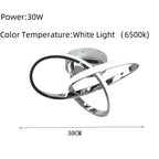 Lampă de tavan LED cu design curbat, lumină caldă, neutră sau rece, 220V