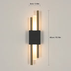 Aplice LED de interior, 10W, lumină caldă 3000K, negru-auriu
