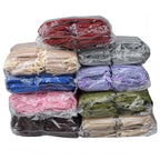 Set de 10 săculeți din pânză de sac naturală cu șnur