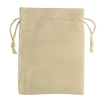 Set de 10 săculeți din pânză de sac naturală cu șnur