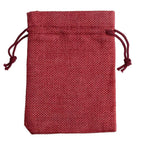 Set de 10 săculeți din pânză de sac naturală cu șnur