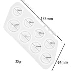 Set 8 Matrițe din Silicon pentru Inele – Turnare Rășină, Mărimi 14,4 x 6,4 cm