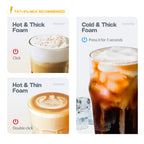HiBREW Automatic Milk Frother - Cold/Hot Frothing Foamer for Latte, Cappuccino, and Hot Chocolate, Cool Touch Design, Model M1A