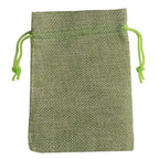 Set de 10 săculeți din pânză de sac naturală cu șnur