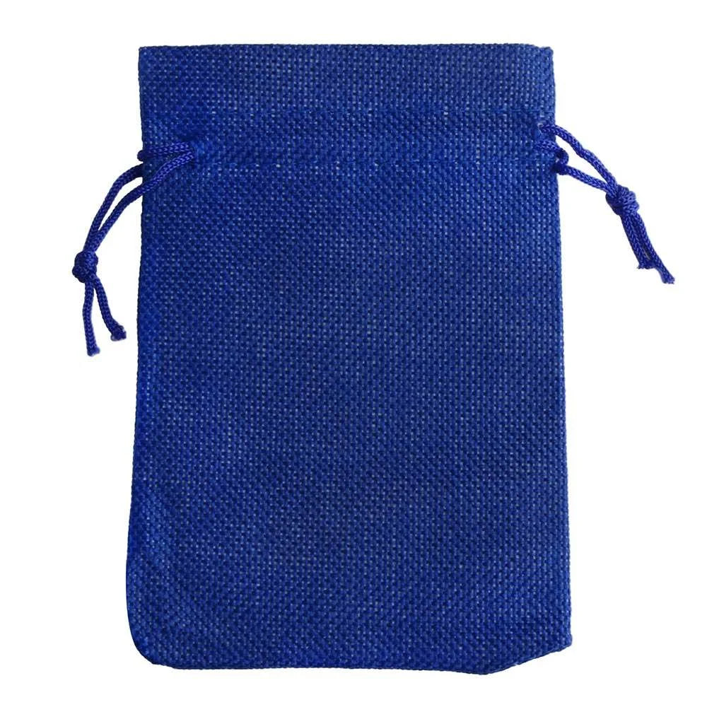 Set de 10 săculeți din pânză de sac naturală cu șnur