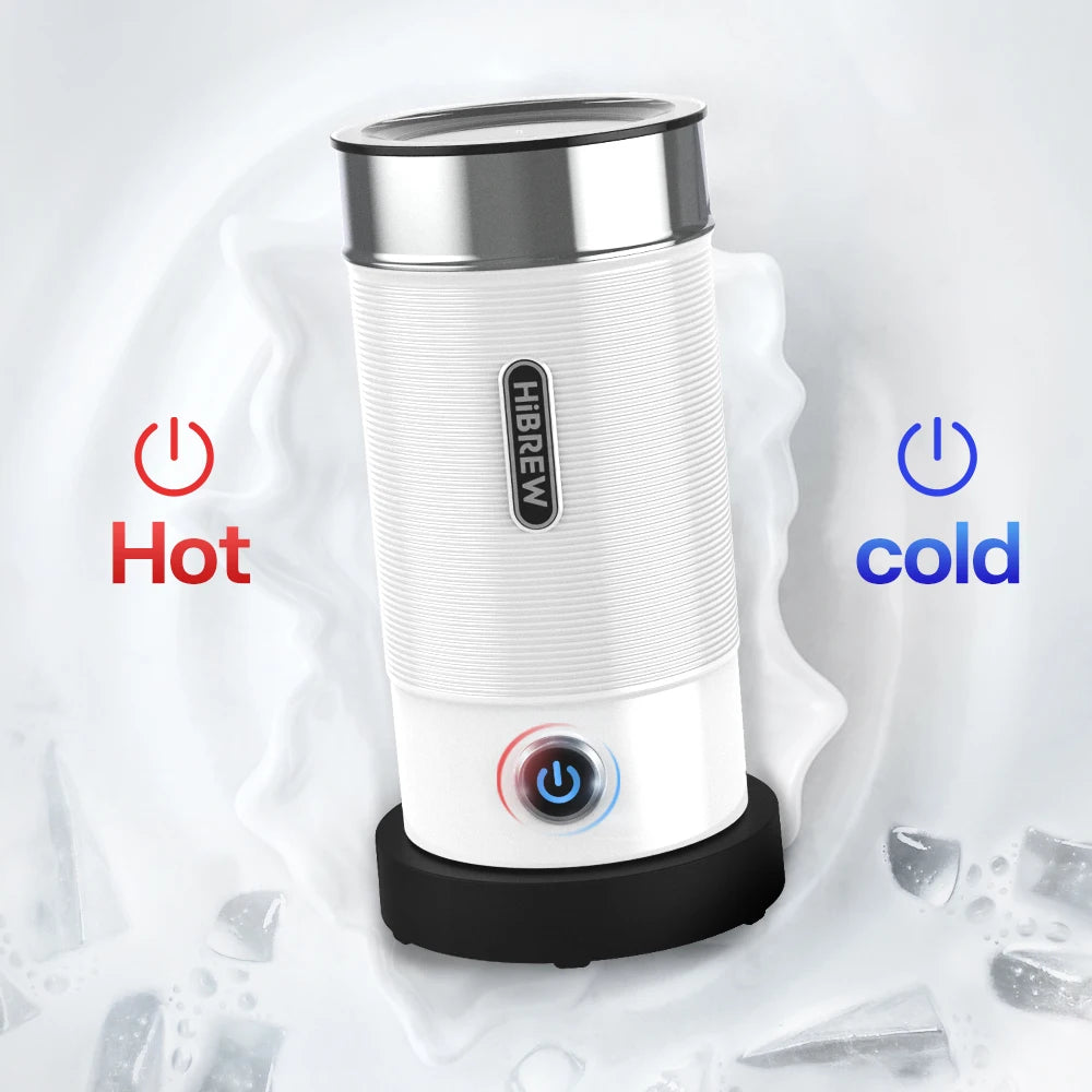 HiBREW Automatic Milk Frother - Cold/Hot Frothing Foamer for Latte, Cappuccino, and Hot Chocolate, Cool Touch Design, Model M1A