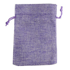 Set de 10 săculeți din pânză de sac naturală cu șnur