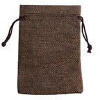 Set de 10 săculeți din pânză de sac naturală cu șnur
