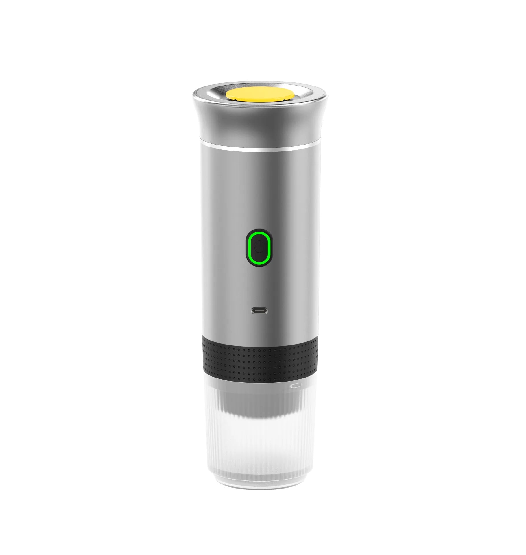 Aparat espresso USB Silver - Aparat de cafea portabil 3 în 1 pentru capsule și cafea măcinată, presiune 15 bar, încărcare tip C, ideal pentru acasă, camping și călătorii