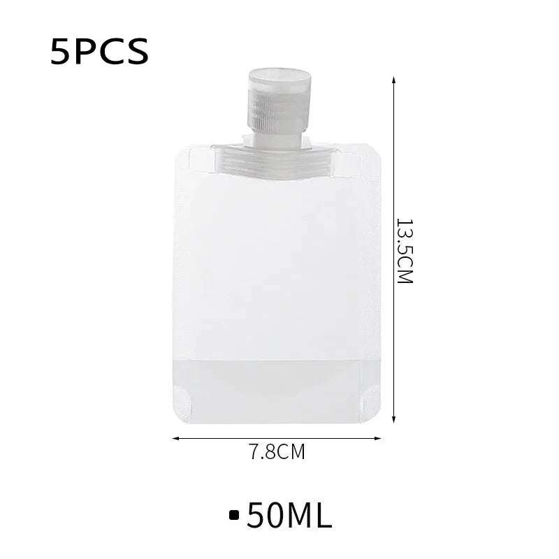 Pungi Reutilizabile pentru Loțiune, 3 Dimensiuni, 30–100ml, Pentru Călătorii