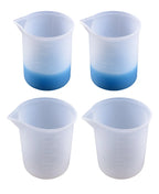 6Pcs 100ml Silicone Measuring Cups - Nonstick Resin Mixing Tools for DIY Crafts and Jewelry Making