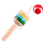 Montessori Wooden Skill Cup & Catch Ball Game - Educational Toy for Hand-Eye Coordination (Ages 2+)