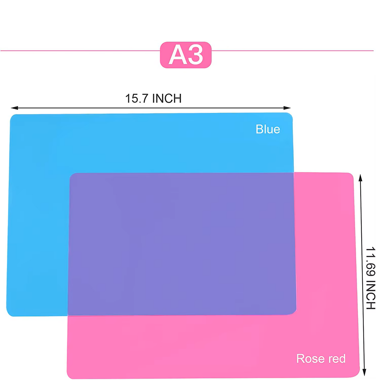 Covoraș mare din silicon de 15,7" x 11,7" - Suprafață de lucru antiaderentă pentru proiecte de rășină, epoxidice, argilă și vopsea