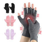 Fingerless Compression Gloves - Relieve Hand Discomfort, Unisex Cotton & Spandex Gloves for Support and Comfort