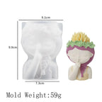 Sleeping Beauty Potted Silicone Mold - DIY Resin Epoxy Mold for Flower Pots, Gypsum Crafts, and Home Decor