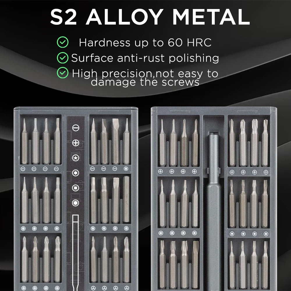 Set șurubelnițe magnetice de precizie  63 în 1, Reparatii Electronice