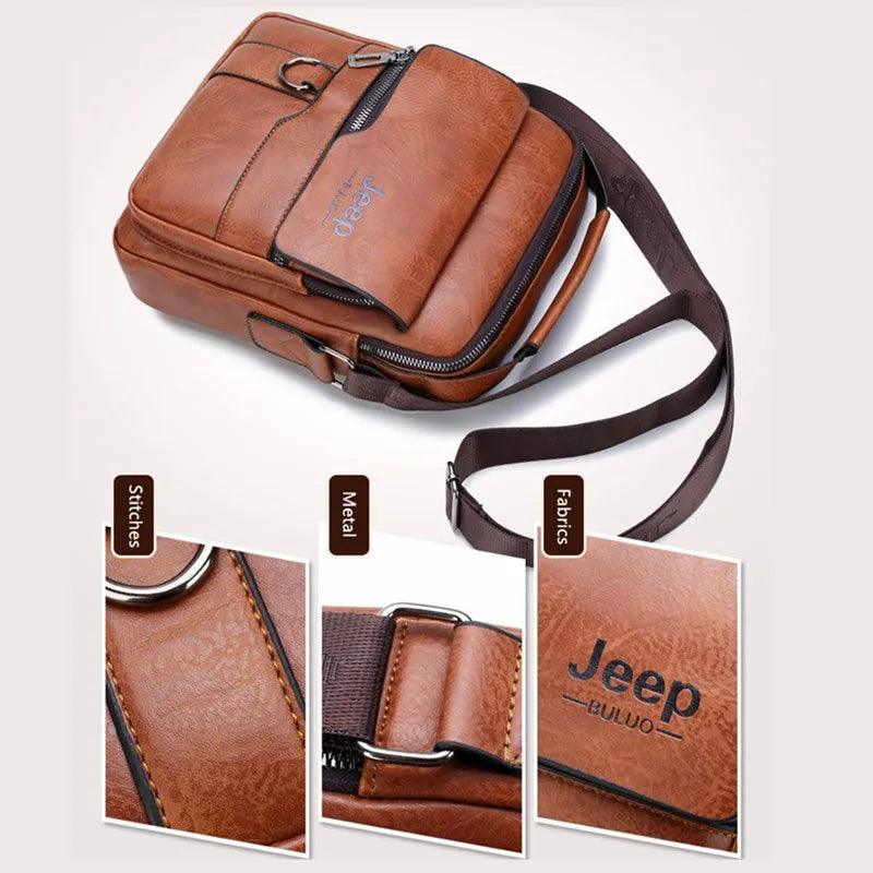 Geantă Crossbody JEEP BULUO pentru Bărbați  - Geantă Umăr Casual și Business