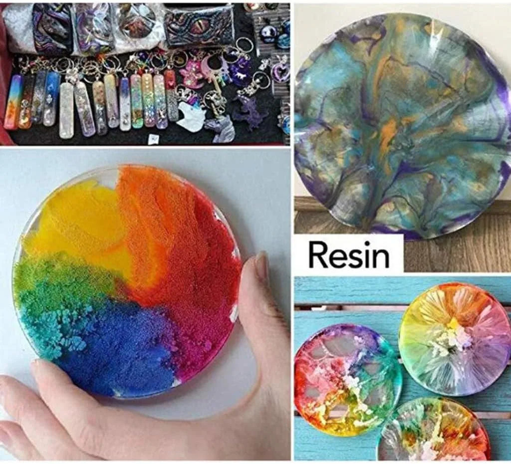 Set de pudră de mica în 6 culori - Vopsea de rășină epoxidică perlată pentru arta unghiilor, fabricarea săpunului și artizanat de bijuterii